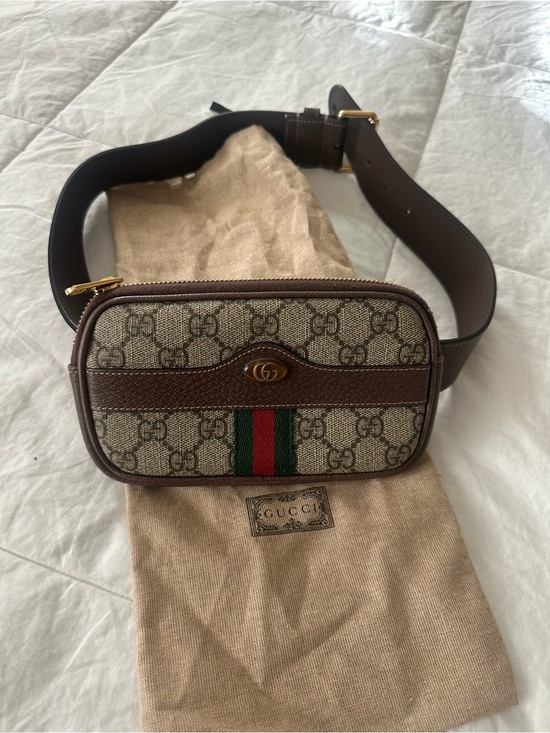 Gucci Handbags - Gucci Brown GG Supreme Web Belt Bag